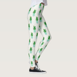 Muster der niedlichen Schlange-Pflanze Leggings