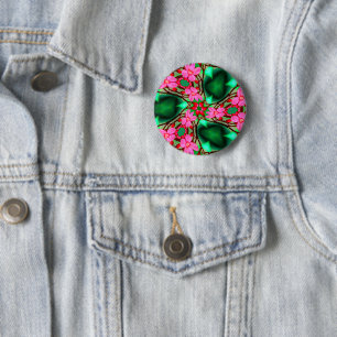 Muster der niedlichen Wüste-Rose Button