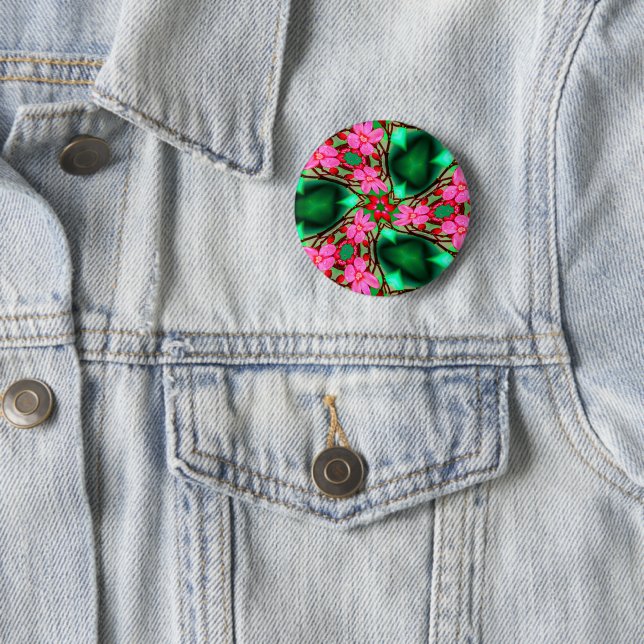 Muster der niedlichen Wüste-Rose Button (Beispiel)