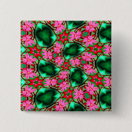 Muster der niedlichen Wüste-Rose Button