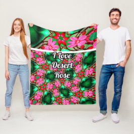 Muster der niedlichen Wüste-Rose Fleecedecke