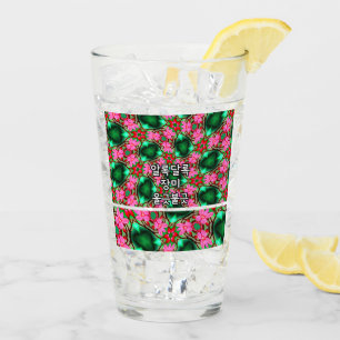 Muster der niedlichen Wüste-Rose Glas