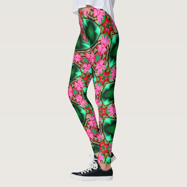 Muster der niedlichen Wüste-Rose Leggings (Links)