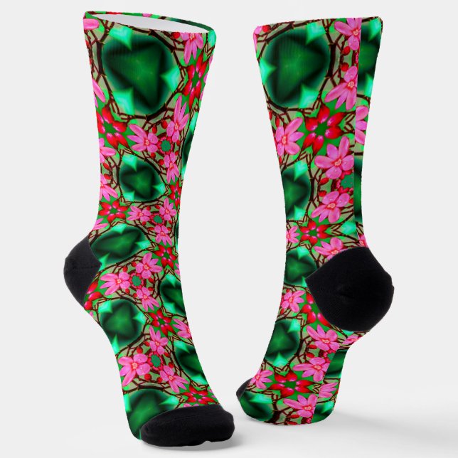 Muster der niedlichen Wüste-Rose Socken (Gewinkelt)