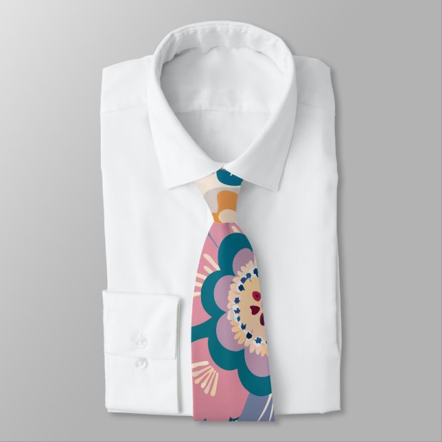 Muster der östlichen Retro-Floral Krawatte (Gebunden)
