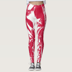 Muster der Palm Tree-Blätter Leggings