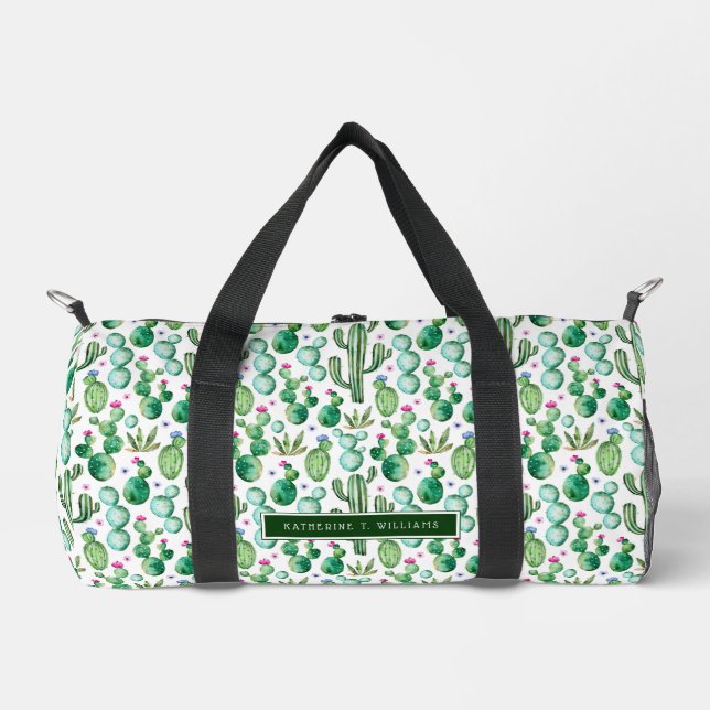 Muster der Pflanze für Aquarellfarben Duffle Bag (Vorderseite)