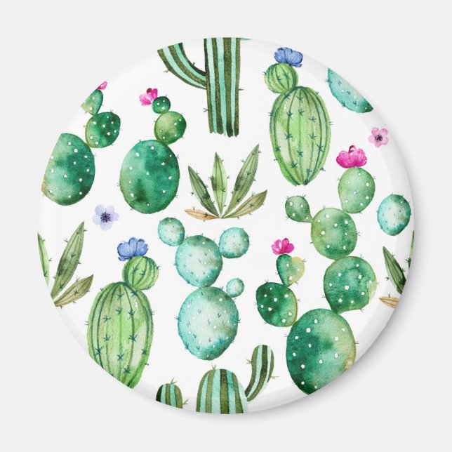 Muster der Pflanze für Aquarellfarben Magnet (Vorne)