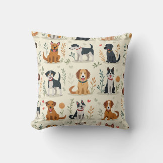 Muster der Puppy Liebe Kissen