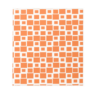 Muster der Retro-Orange-Quadrate Notizblock