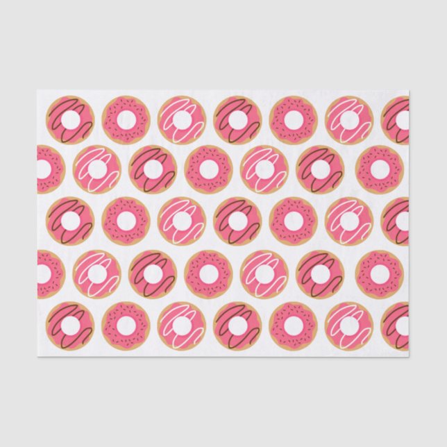 Muster der rosa Donuts Seidenpapier (Vorderseite)