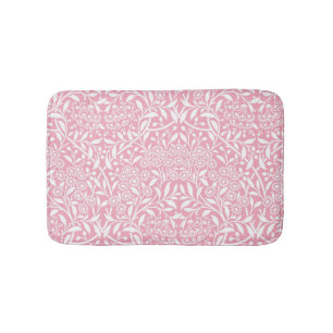 Muster der rosa, floralen Damast Badematte