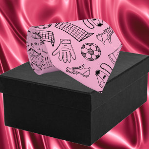 Muster der rosa Fußball-Ausrüstung Krawatte