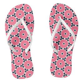 Muster der rosa Kreise Flip Flops