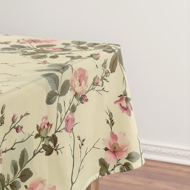 Muster der rosa Rosenbügel Tischdecke (Beispiel)