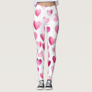 Muster der rosa roten Herzen Leggings