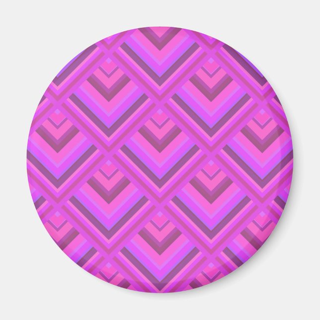 Muster der rosa Streifen Magnet (Vorne)