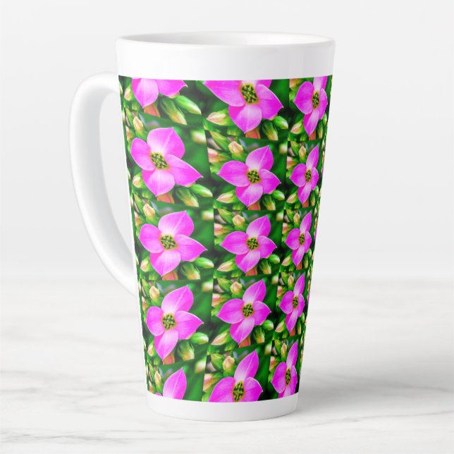 Muster der rosa tropischen Blume Milchtasse (Linke Ecke)