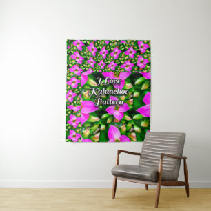 Muster der rosa tropischen Blume Wandteppich