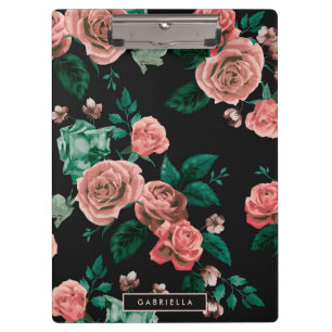 Muster der Rose Klemmbrett
