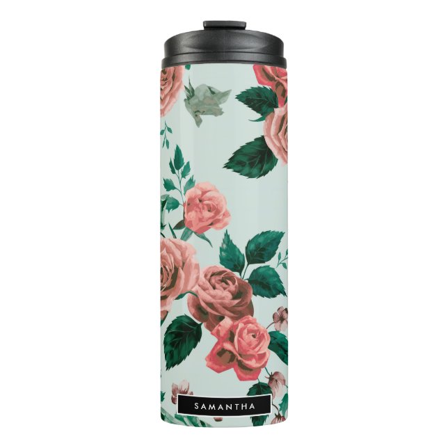 Muster der Rose Thermosbecher (Vorderseite)