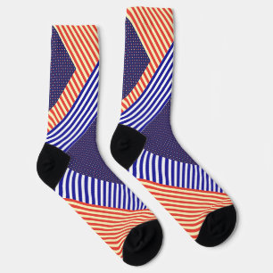 Muster der roten blauen Streifen Socken