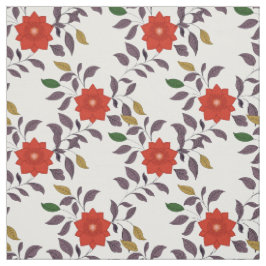 Muster der roten Blume | Chinoiserie Style Stoff