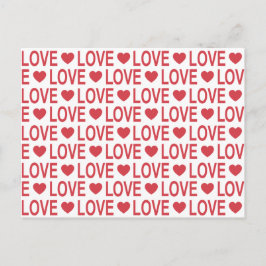 Muster der roten Liebe Postkarte
