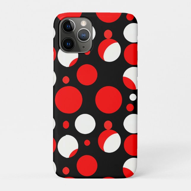 Muster der roten und weißen Kreise Case-Mate iPhone Hülle (Rückseite)