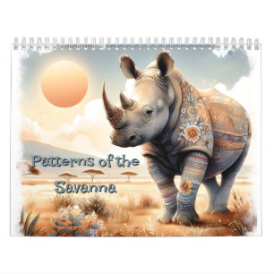 Muster der Savanna Grasslands Kalender