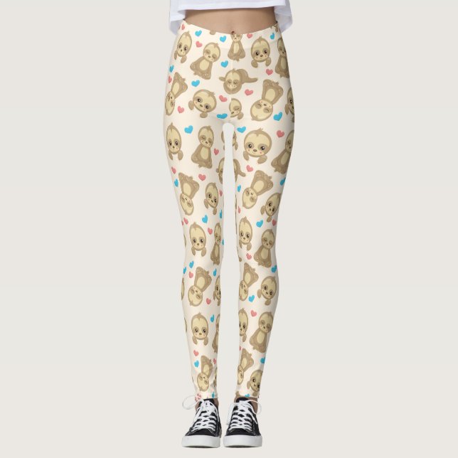 Muster der Schluchten, Niedliche Schluchten, Herze Leggings (Vorderseite)