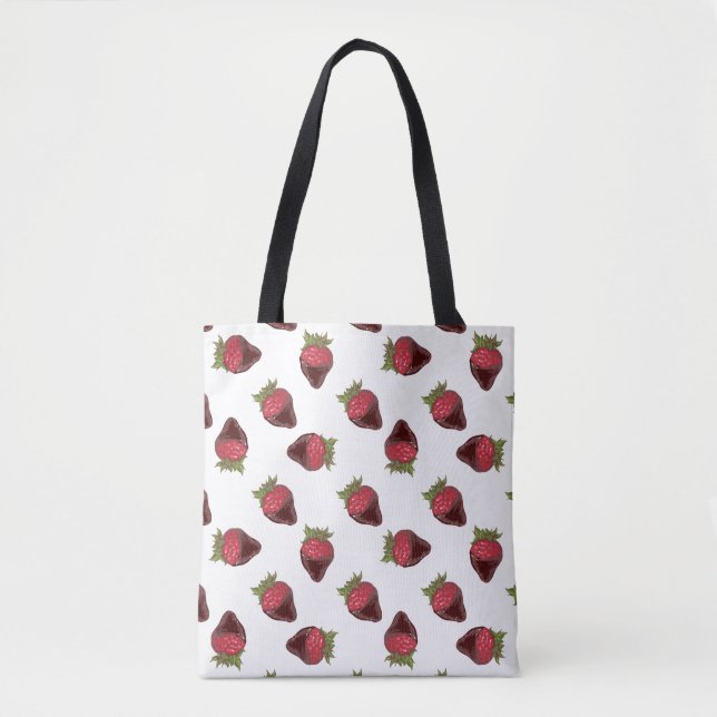 Muster der schokoladenbedeckten Erdbeeren Tasche (Vorderseite)