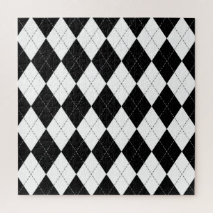 Muster der Schwarz-weißen geometrischen Raute