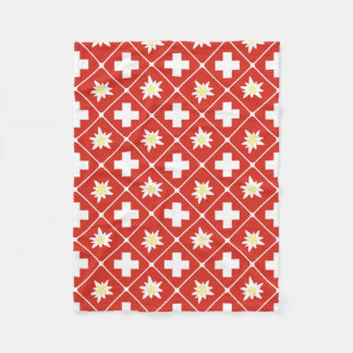 Muster der Schweiz Edelweiss Fleecedecke