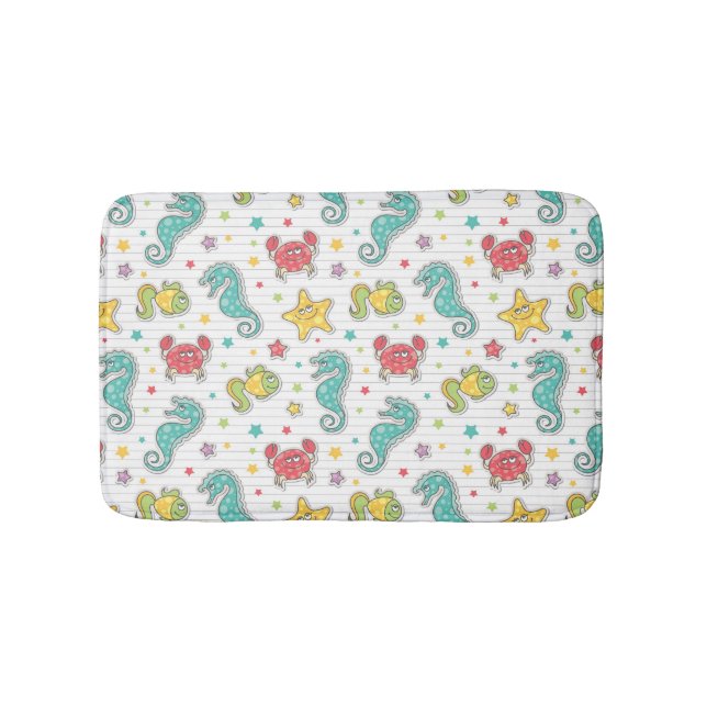 Muster der Seegeschöpfe Badematte (Vorderseite)