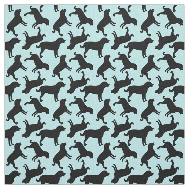 Muster der Silhouette für schwarze Lab  Stoff (Muster)