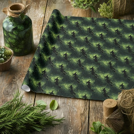 Muster der Silhouette "Wicked Hexe" Geschenkpapier