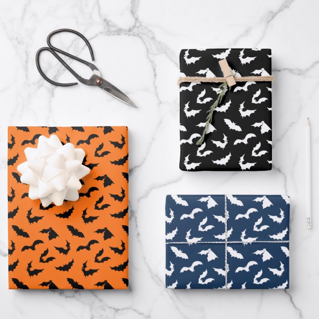 Muster der Silhouetten Geschenkpapier Set (Vorderseite)