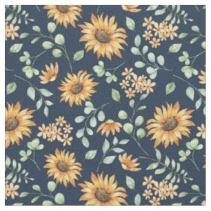 Muster der Sonnenblumen Stoff