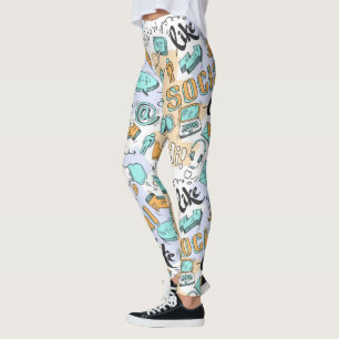 Muster der sozialen Medien Leggings