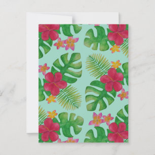 Muster der tropischen Blume Postkarte