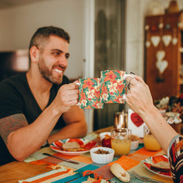 Muster der tropischen hawaiianischen Blume Kaffeetasse
