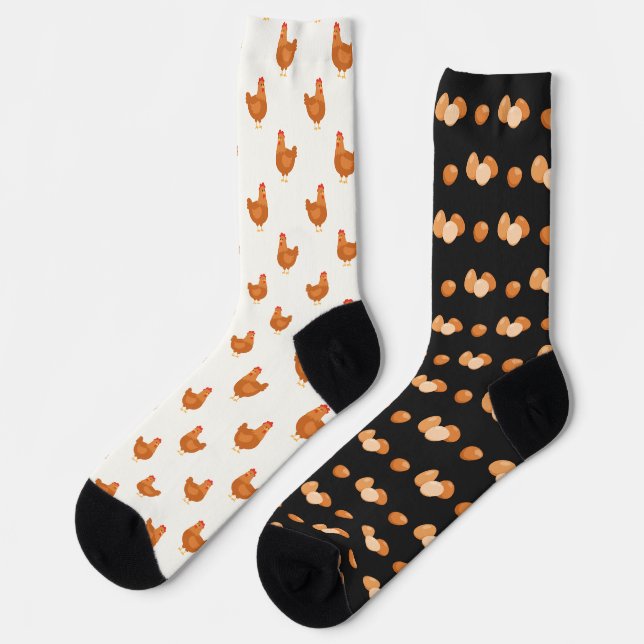 Muster der Ungleichgewichte bei Hühnern und Eiern Socken (Linkes Detail)