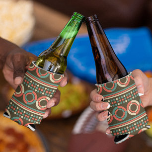 Muster der Vintagen geometrischen Form Selters Dosenkühler