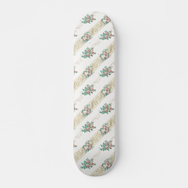 Muster der Vintagen Rose - Skateboard (Vorne)