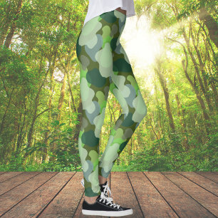 Muster der waldgrünen Camouflage Leggings