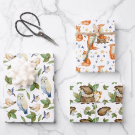 Muster der Waldlandschaft Geschenkpapier Set