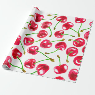 Muster der Wasserfarbenkirschen Geschenkpapier