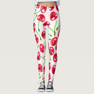 Muster der Wasserfarbenkirschen Leggings