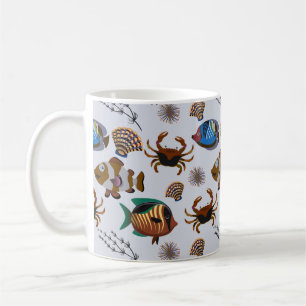 Muster der Wassertiere   Meeresunterwasser 14 Kaffeetasse
